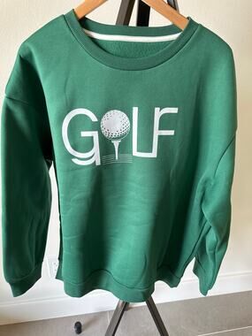 Curvy Plus XXL Green Golf Ball Sweatshirt New - Never Worn